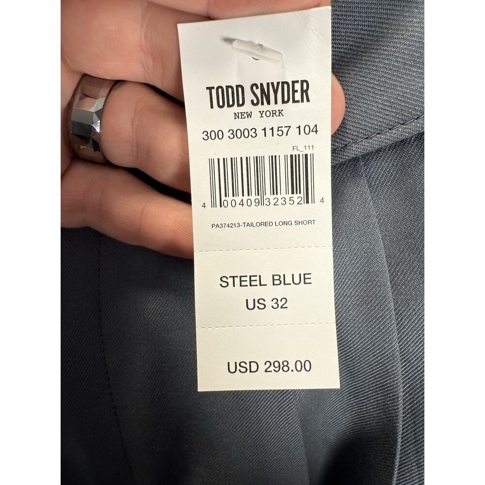 Todd Snyder New York Tailored Long Short Steel Blue Men’s 32 - Picture 3 of 4